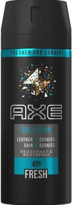 Axe Collision 48h Fresh - Deodorant & Body Spray - Leather & Cookies - 150ml