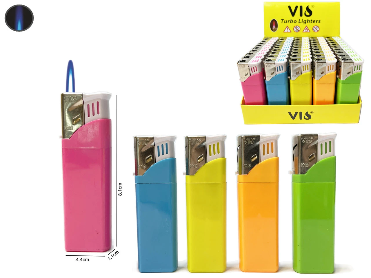 Turbo Aanstekers Tray Van 50 Stuks - Wind Aansteker