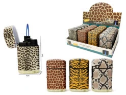 Jet Flame Aanstekers - Turbo Aansteker - 20 Stuks In Display - 360° Animal Print - Soft Touch