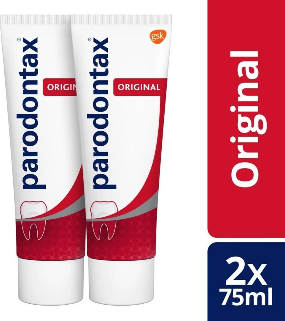 Parodontax Tandpasta - Original Fluoride - Traditionele Smaak - 2 X 75 ML