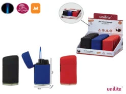 Jet Flame Unilite Aanstekers - Turbo Aansteker - 15 Stuks In Display - 3 Soft Color - Soft Touch Lighters